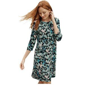 J. Jill Wearever Perfect Ballet-Sleeve Dress | Size: XS | Black Splendid Floral